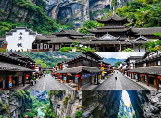 土司城/女儿城或宣恩夜游+大峡谷+地心谷三日游